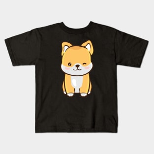 Cute Kawaii Corgi Kids T-Shirt